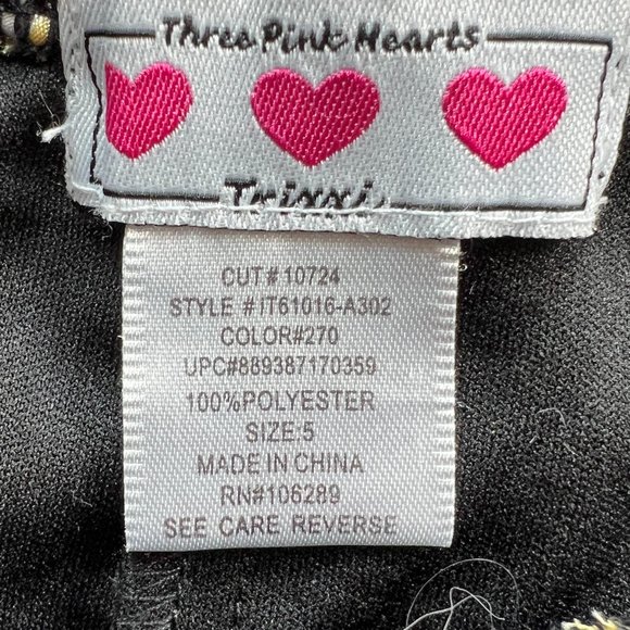 📌Three Pink Hearts Neck-Holder Dress with Mesh Ending Underskirt - Picture 15 of 16